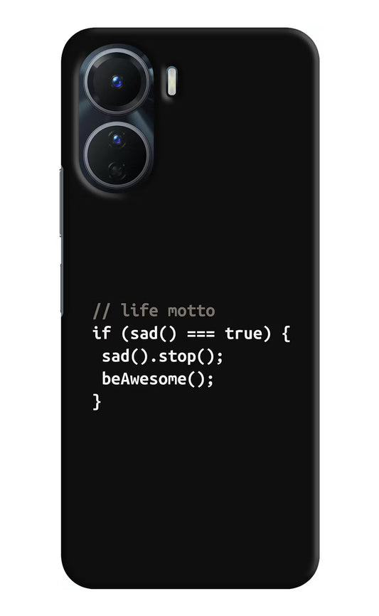 Life Motto Code Vivo Y16 Hard Case Back Cover by Casekaro