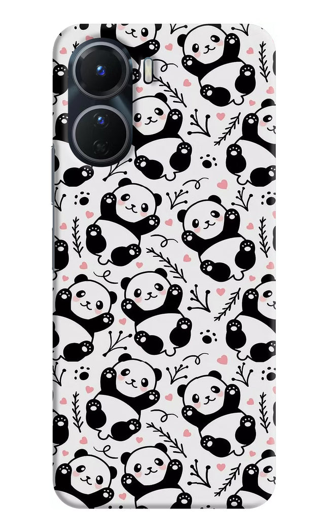 Cute Panda Vivo Y16 Hard Case Back Cover by Casekaro