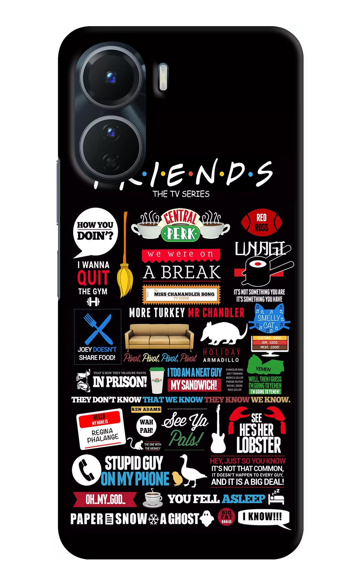 FRIENDS Vivo Y16 Hard Case Back Cover by Casekaro