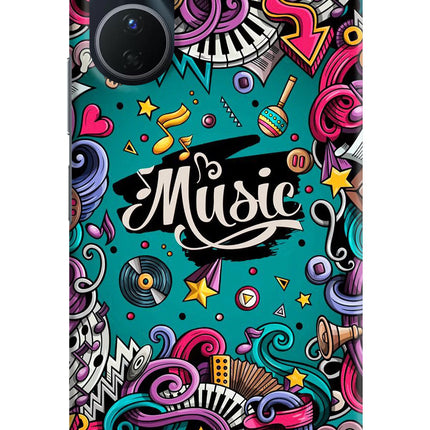 Music Graffiti Vivo Y16 Hard Case Back Cover by Casekaro