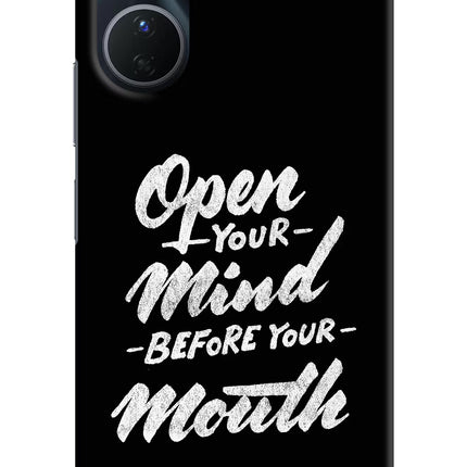 Open Your Mind Before Your Mouth Vivo Y16 Hard Case Back Cover by Casekaro