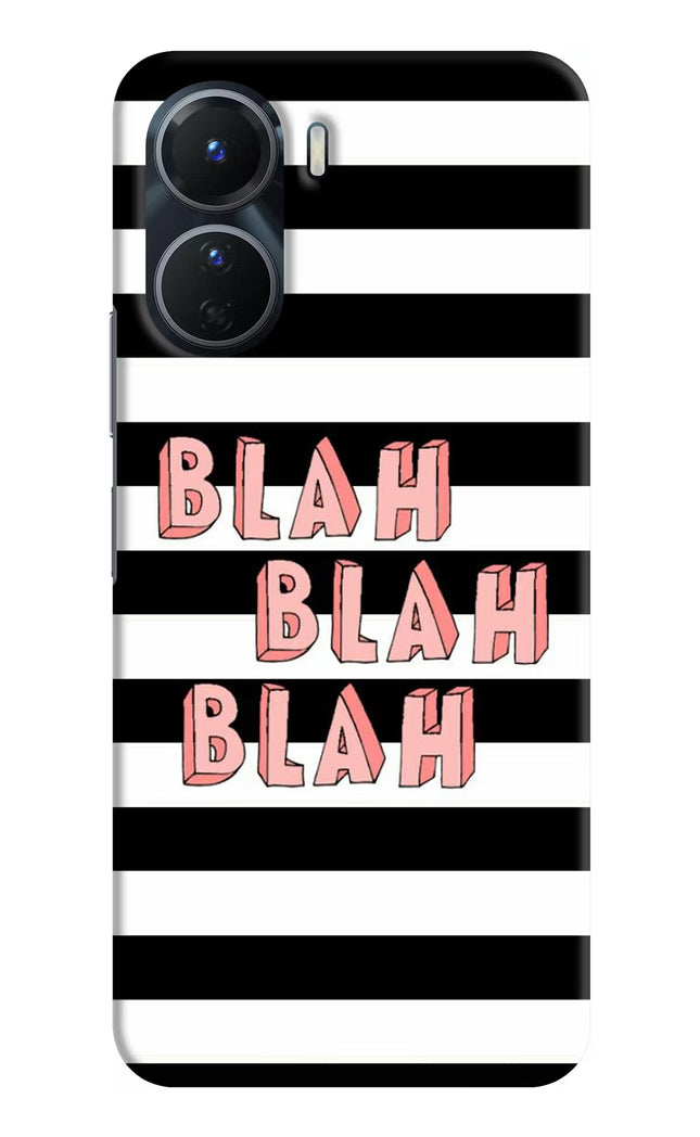 Blah Blah Blah Vivo Y16 Hard Case Back Cover by Casekaro