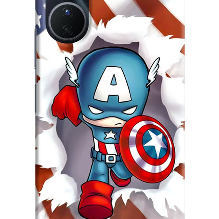 Captain America Vivo Y16 Hard Case Back Cover by Casekaro