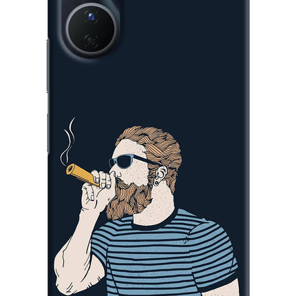 Smoking Vivo Y16 Hard Case Back Cover by Casekaro