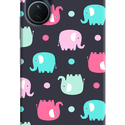 Elephants Vivo Y16 Hard Case Back Cover by Casekaro