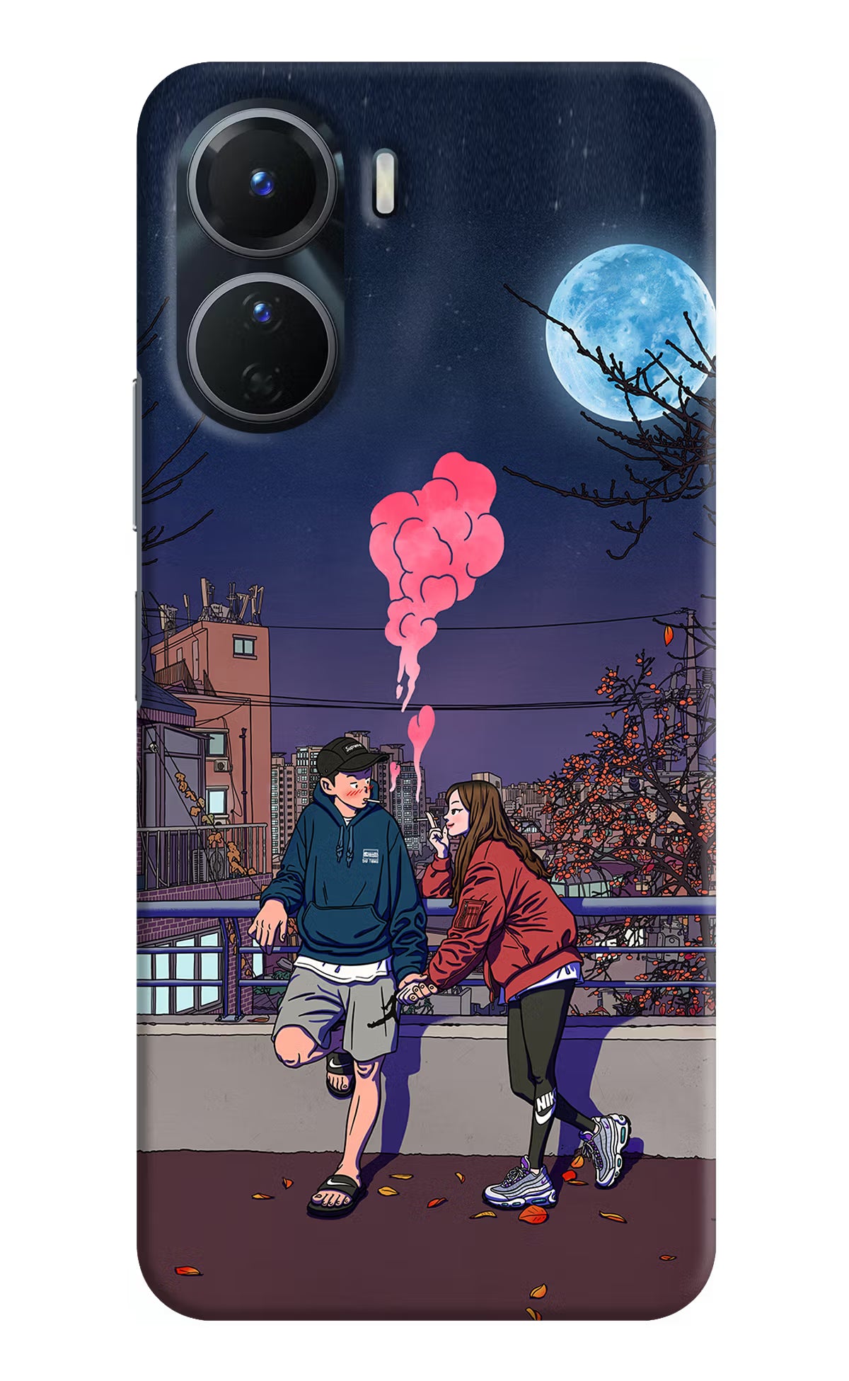 Chilling Couple Vivo Y16 Hard Case Back Cover by Casekaro