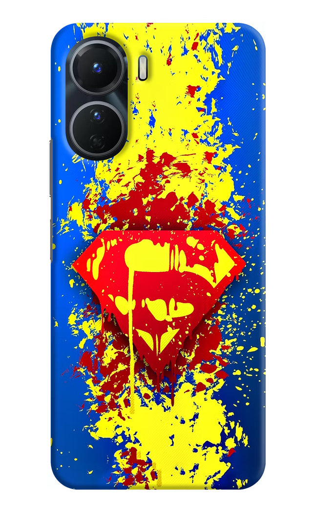 Superman logo Vivo Y16 Hard Case Back Cover by Casekaro
