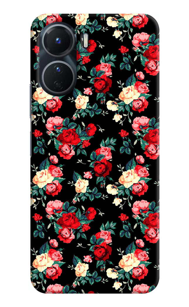 Rose Pattern Vivo Y16 Hard Case Back Cover by Casekaro