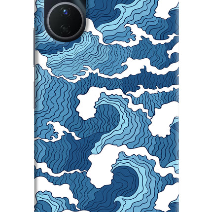Blue Waves Vivo Y16 Hard Case Back Cover by Casekaro