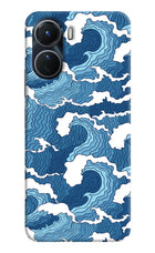 Blue Waves Vivo Y16 Hard Case Back Cover by Casekaro