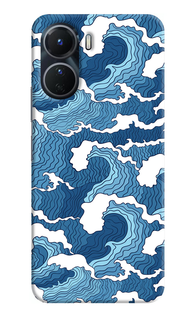 Blue Waves Vivo Y16 Hard Case Back Cover by Casekaro