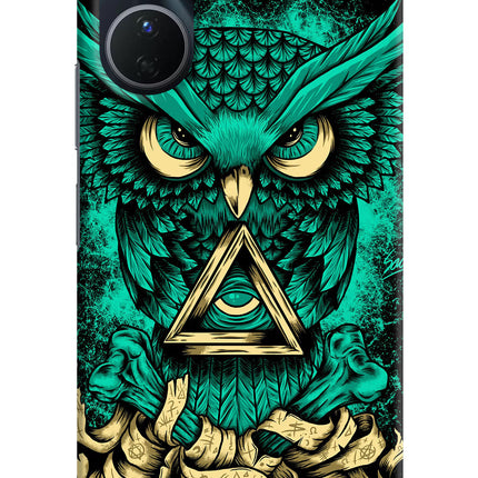 Green Owl Vivo Y16 Hard Case Back Cover by Casekaro