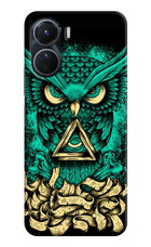 Green Owl Vivo Y16 Hard Case Back Cover by Casekaro