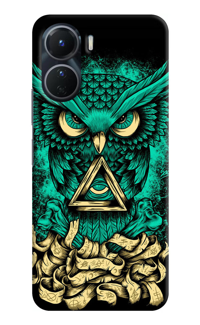 Green Owl Vivo Y16 Hard Case Back Cover by Casekaro