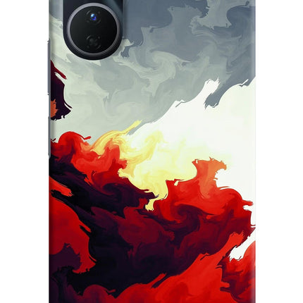 Fire Cloud Vivo Y16 Hard Case Back Cover by Casekaro