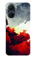 Fire Cloud Vivo Y16 Hard Case Back Cover by Casekaro