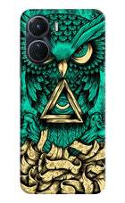 Green Owl Vivo Y16 Hard Case Back Cover by Casekaro