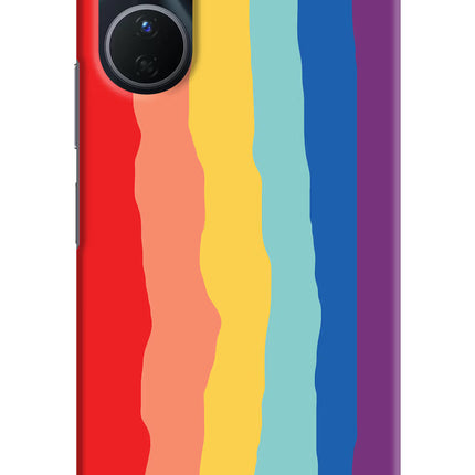 Rainbow Vivo Y16 Hard Case Back Cover by Casekaro