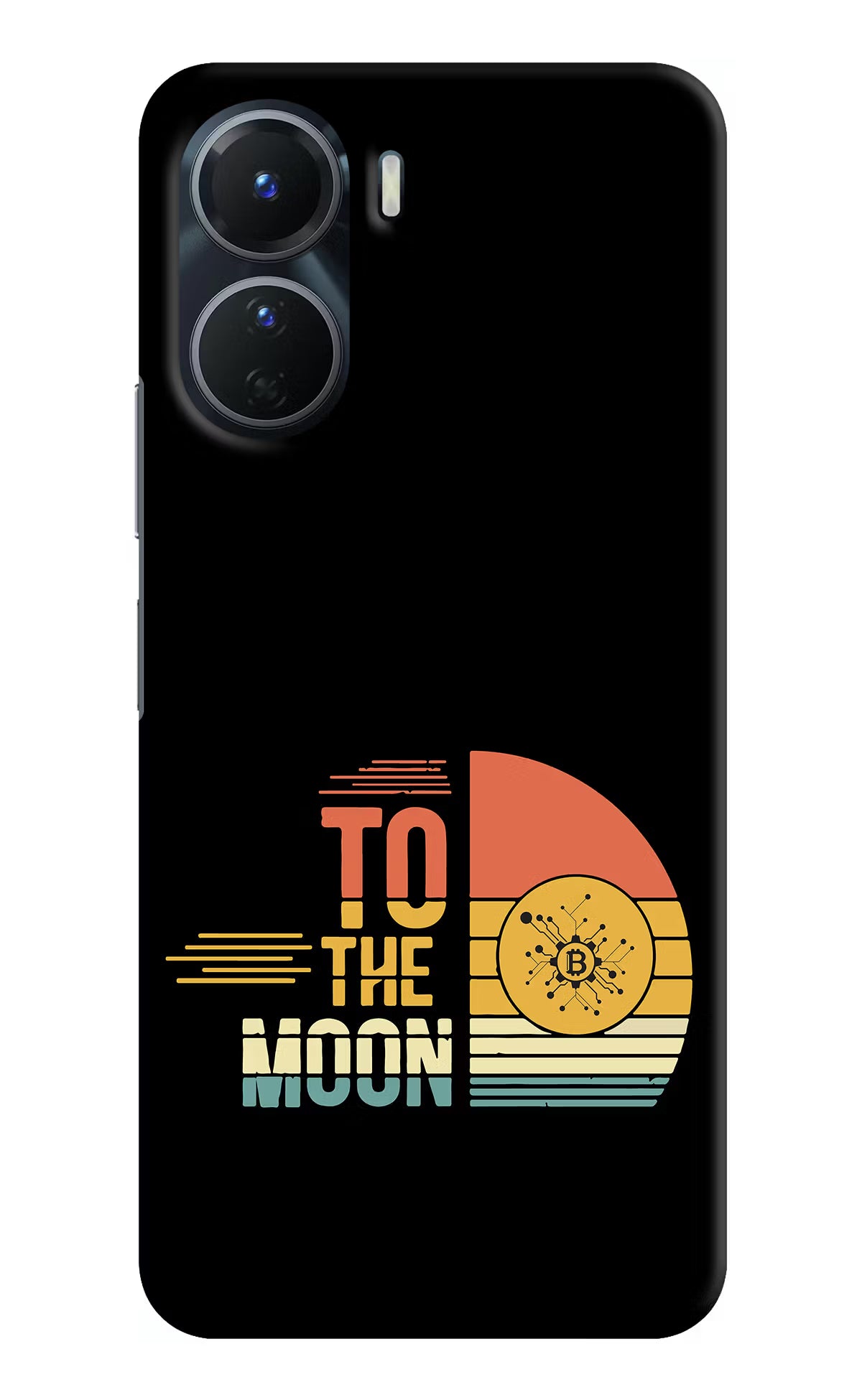 To the Moon Vivo Y16 Hard Case Back Cover by Casekaro