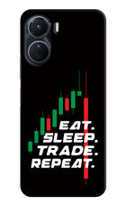Eat Sleep Trade Repeat Vivo Y16 Hard Case Back Cover by Casekaro