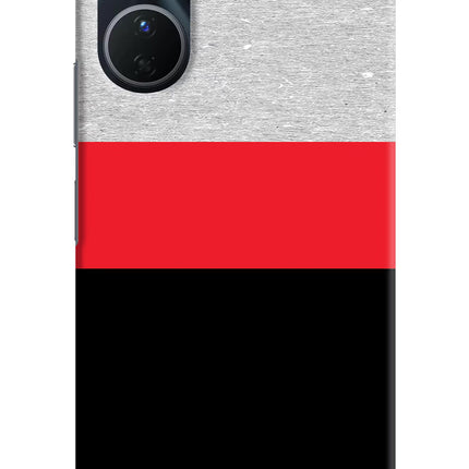 Tri Color Pattern Vivo Y16 Hard Case Back Cover by Casekaro