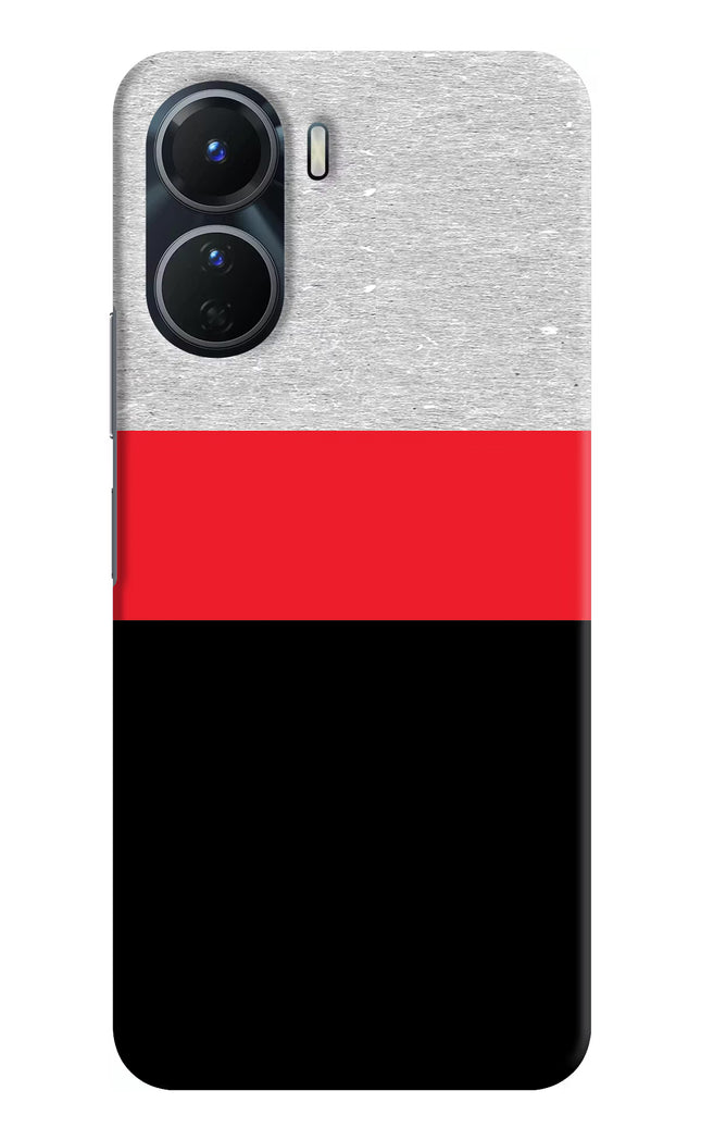 Tri Color Pattern Vivo Y16 Hard Case Back Cover by Casekaro