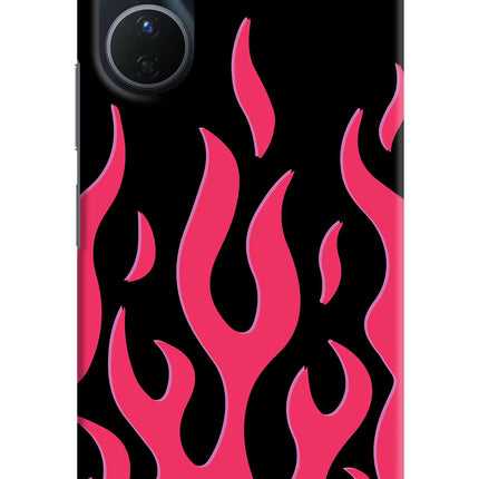 Fire Flames Vivo Y16 Hard Case Back Cover by Casekaro