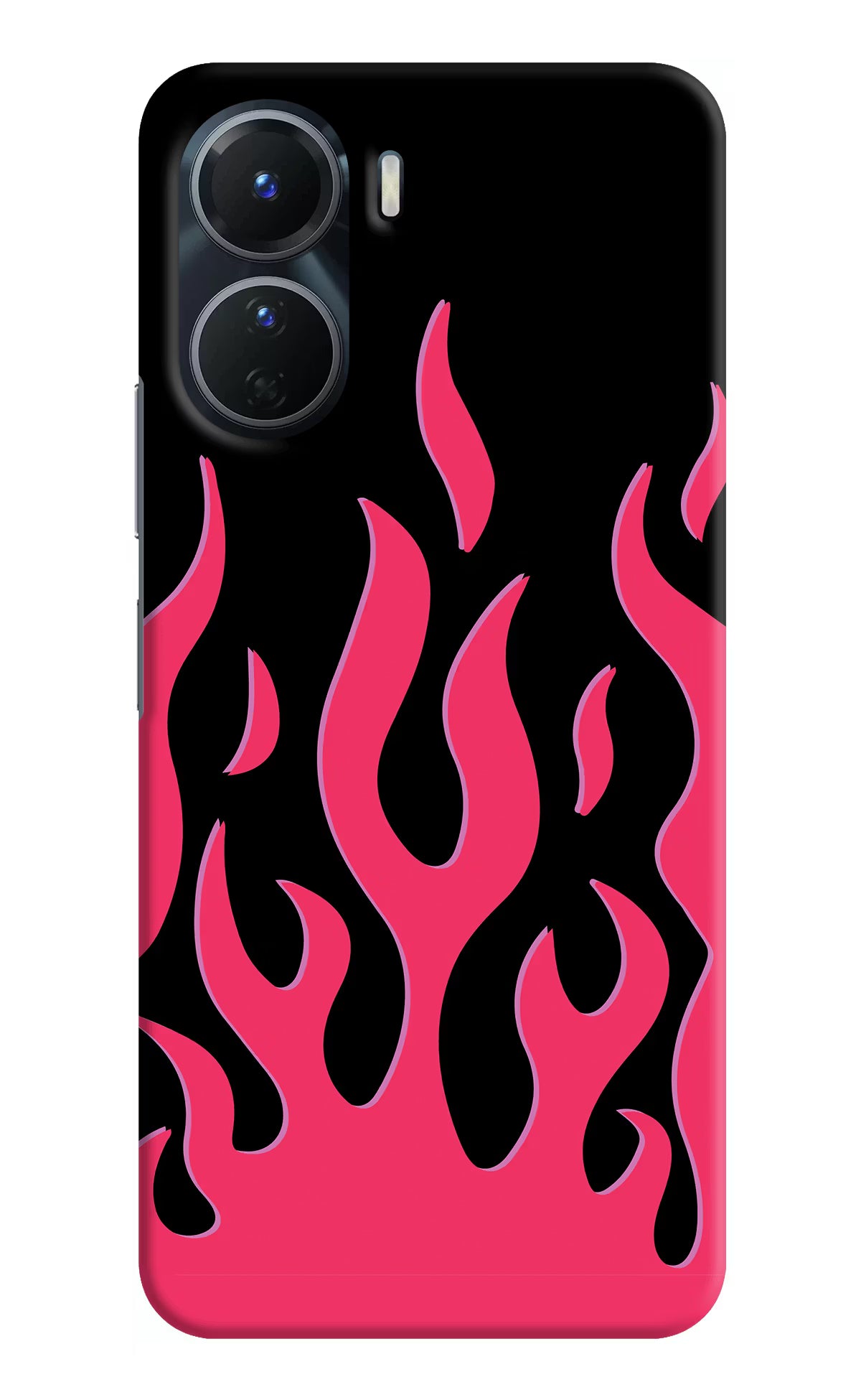 Fire Flames Vivo Y16 Hard Case Back Cover by Casekaro