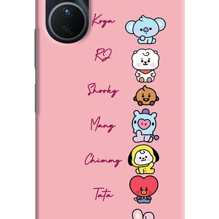BTS names Vivo Y16 Hard Case Back Cover by Casekaro