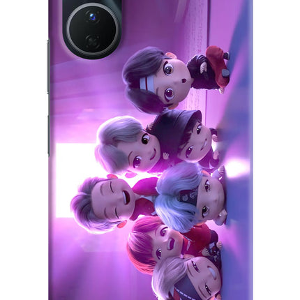 BTS Chibi Vivo Y16 Hard Case Back Cover by Casekaro