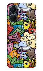 Veggie Doodle Vivo Y16 Hard Case Back Cover by Casekaro