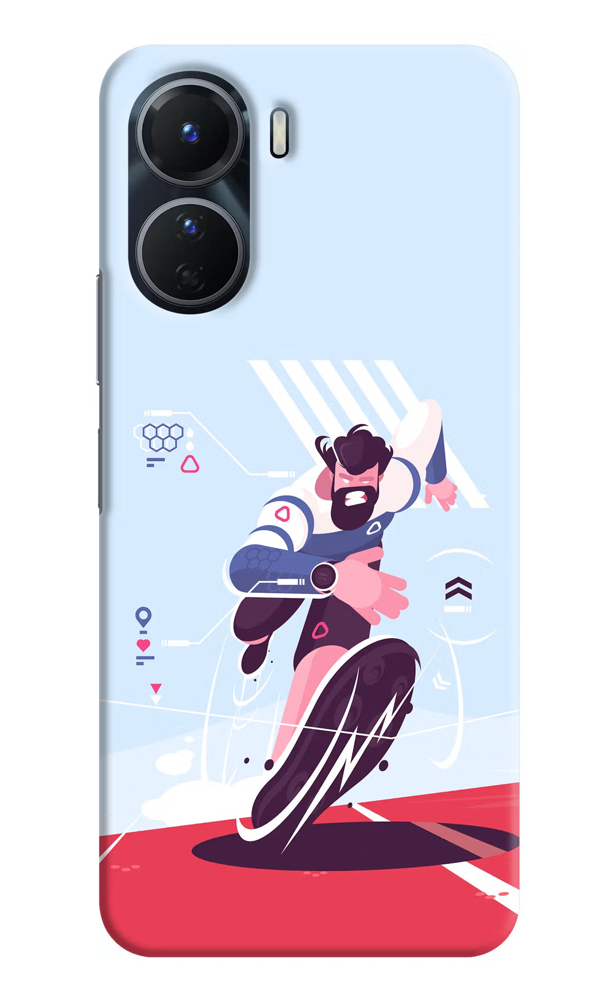 Run Pro Vivo Y16 Hard Case Back Cover by Casekaro