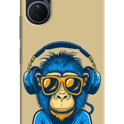 Monkey Headphone Vivo Y16 Hard Case Back Cover by Casekaro