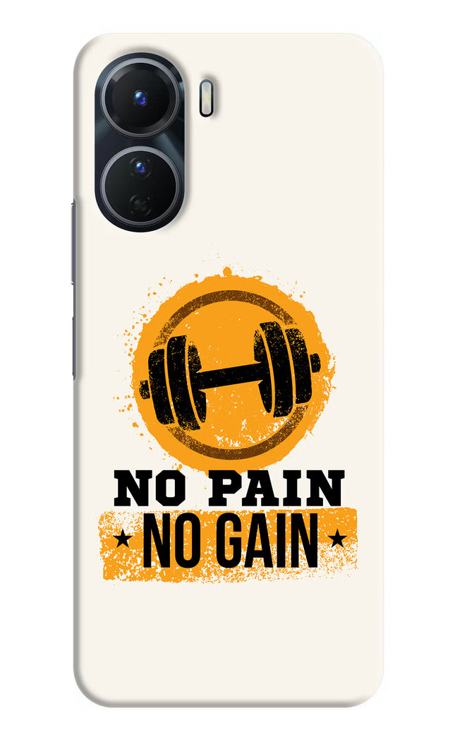 No Pain No Gain Vivo Y16 Hard Case Back Cover by Casekaro