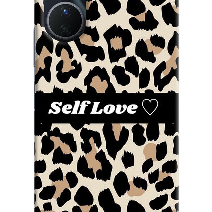 Leopard Print Self Love Vivo Y16 Hard Case Back Cover by Casekaro