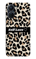 Leopard Print Self Love Vivo Y16 Hard Case Back Cover by Casekaro