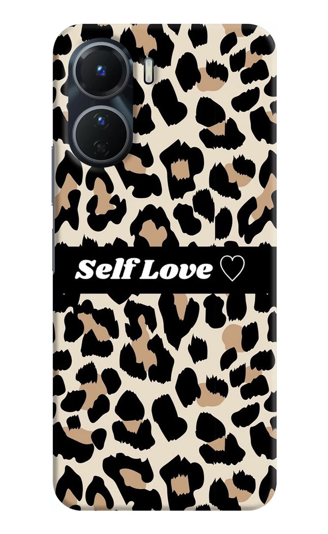 Leopard Print Self Love Vivo Y16 Hard Case Back Cover by Casekaro