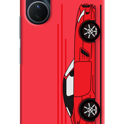 Red Velocity Vivo Y16 Hard Case Back Cover by Casekaro