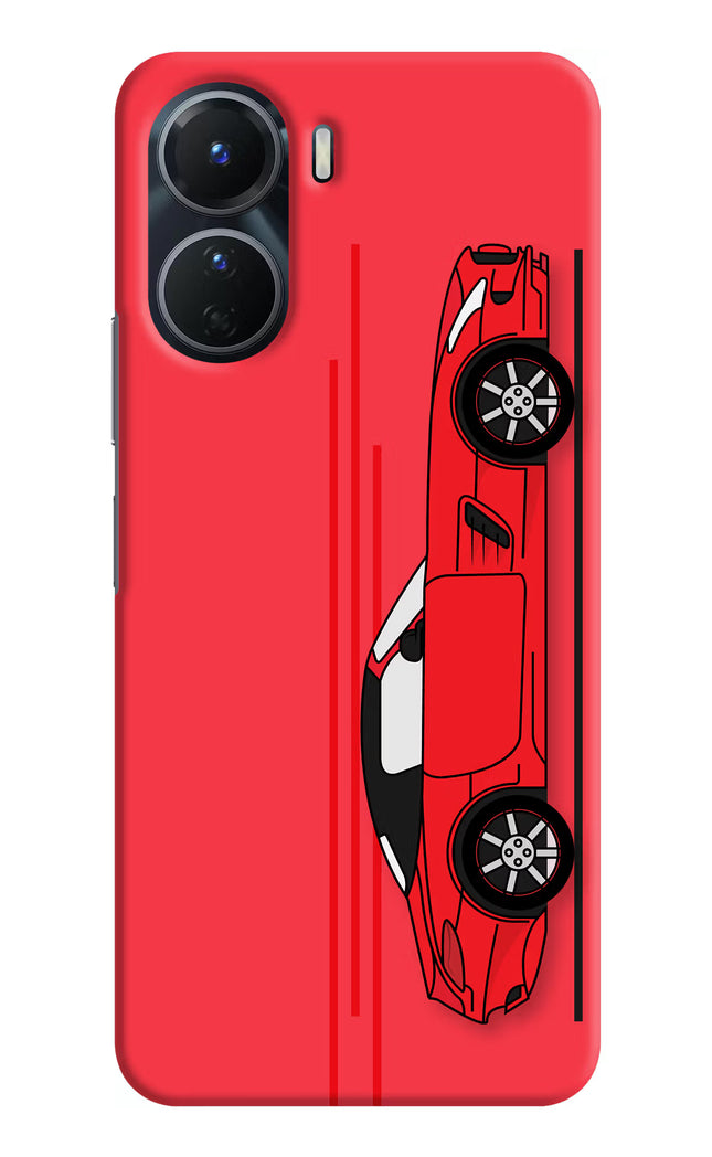 Red Velocity Vivo Y16 Hard Case Back Cover by Casekaro