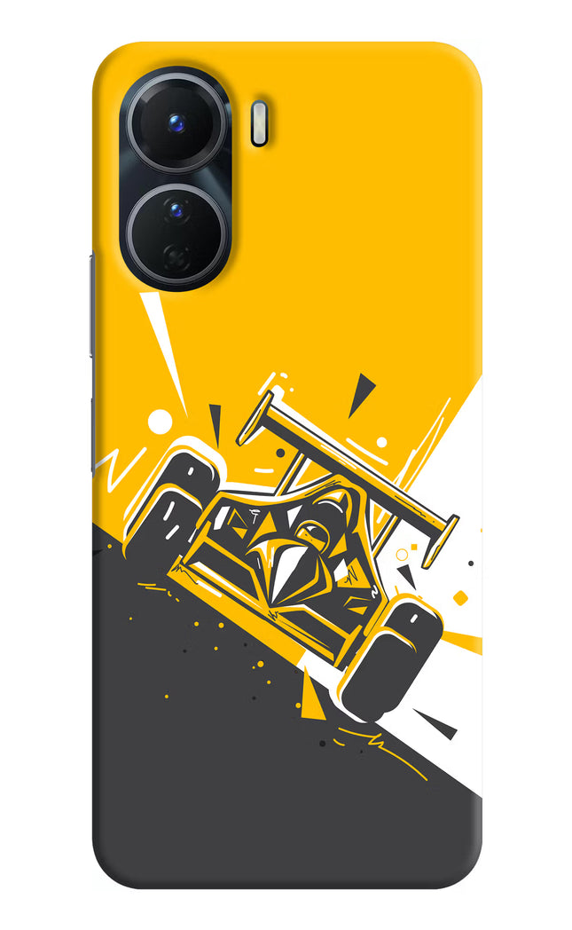 Track King Vivo Y16 Hard Case Back Cover by Casekaro