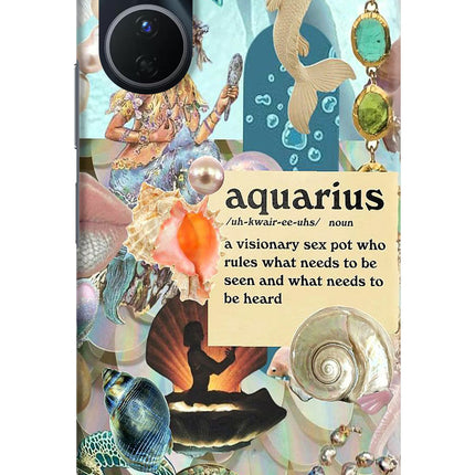 Aquarius Zodiac Vivo Y16 Hard Case Back Cover by Casekaro