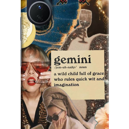 Gemini Zodiac Vivo Y16 Hard Case Back Cover by Casekaro