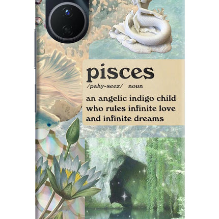 Pisces Zodiac Vivo Y16 Hard Case Back Cover by Casekaro