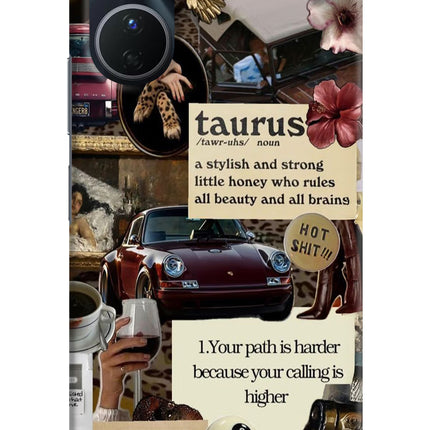 Taurus Zodiac Vivo Y16 Hard Case Back Cover by Casekaro