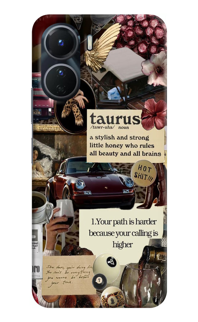 Taurus Zodiac Vivo Y16 Hard Case Back Cover by Casekaro