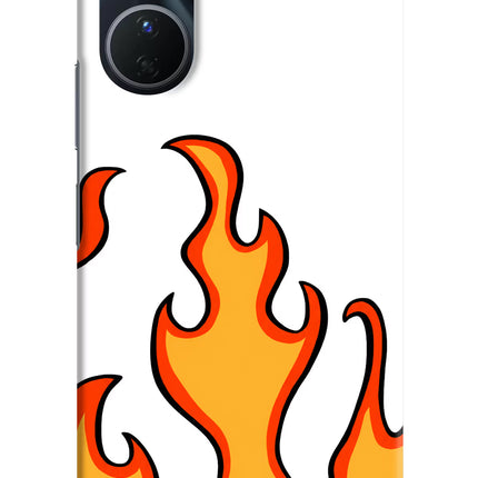 Fired Up – White Vivo Y16 Hard Case Back Cover by Casekaro
