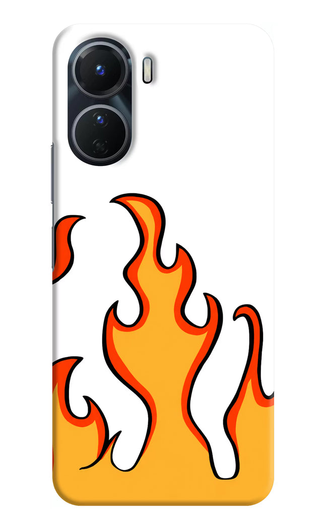 Fired Up – White Vivo Y16 Hard Case Back Cover by Casekaro