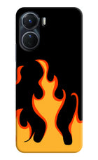 Fired Up – Black Vivo Y16 Hard Case Back Cover by Casekaro