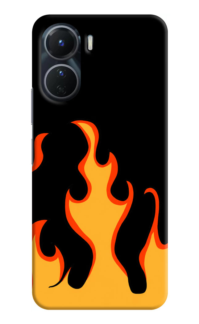 Fired Up – Black Vivo Y16 Hard Case Back Cover by Casekaro