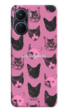 Pink Cats Vivo Y16 Hard Case Back Cover by Casekaro